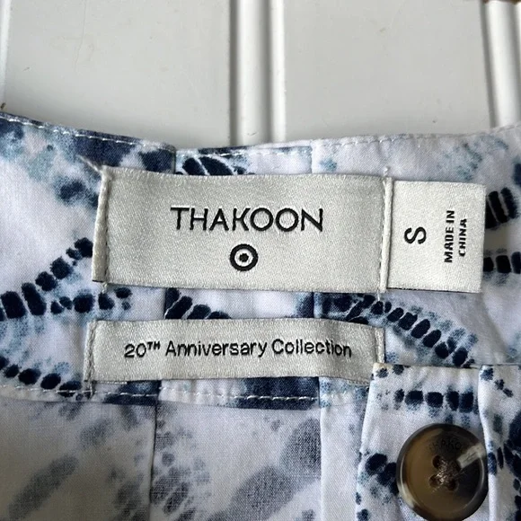 Thakoon anniversary edition dress blue white splatter watercolor pleated dress - Picture 11 of 11